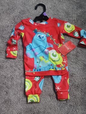 Pixar Holiday Monster's Inc. Pajama Set 12M
